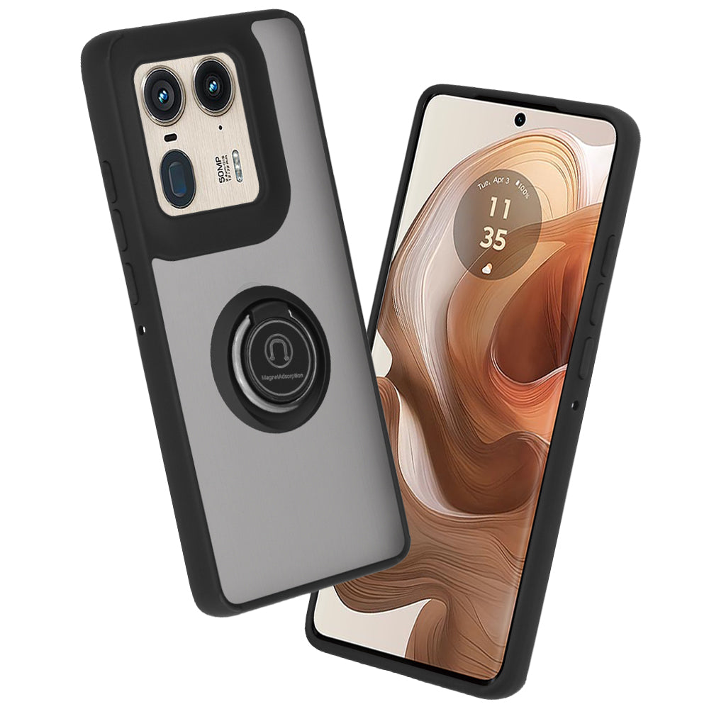 Deksel for Motorola Edge 50 Ultra, Techsuit, Glinth, Svart
