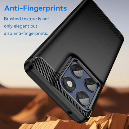 Deksel for Motorola Edge 60 Fusion / Edge 60, Techsuit, Karbon, Svart