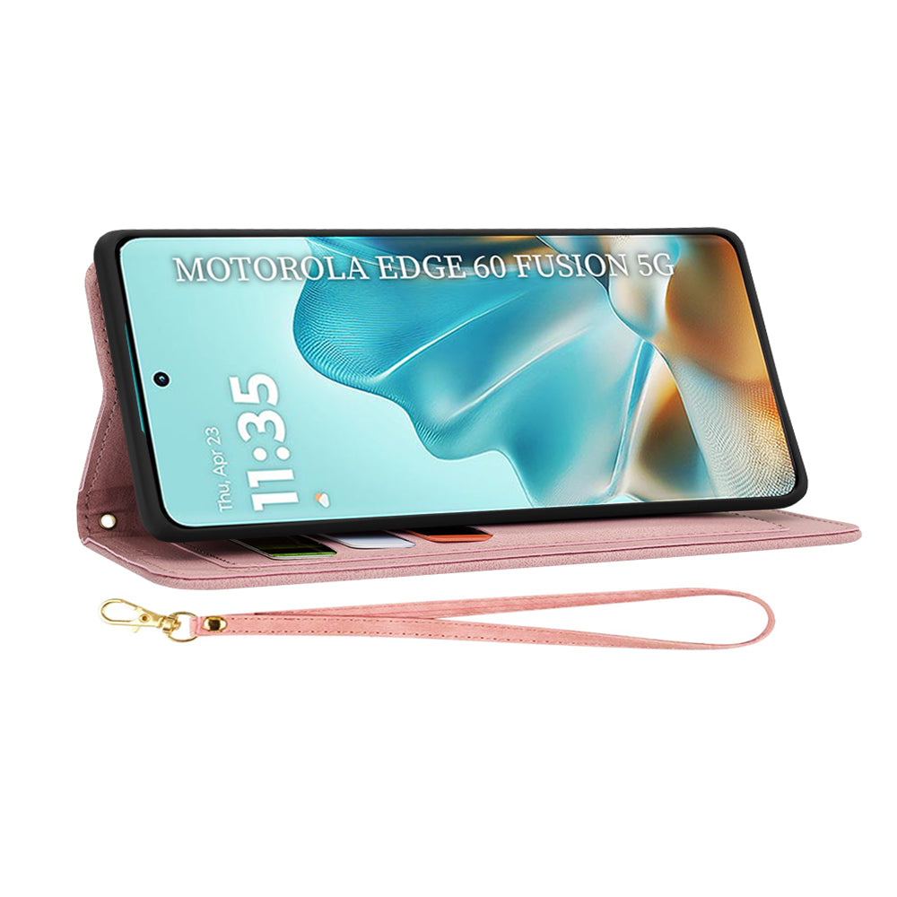 Deksel til Motorola Edge 60 Fusion / Edge 60, Techsuit, FlipCraft, Rosa