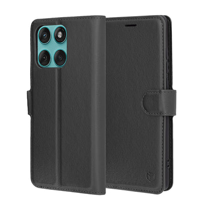 Deksel for Motorola Edge 60 Fusion / Edge 60, Techsuit, Leather Folio, Svart