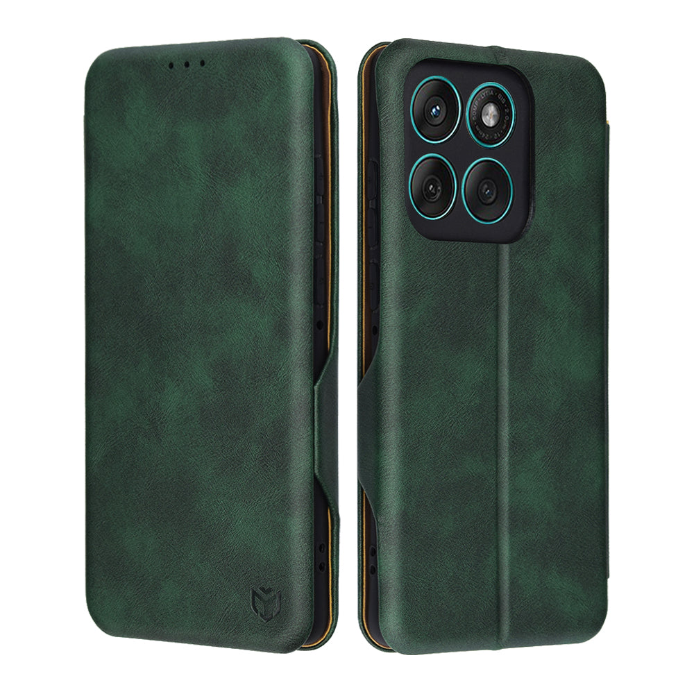 Deksel for Motorola Edge 60 Fusion / Edge 60, Techsuit, Safe Wallet Plus, Grønn