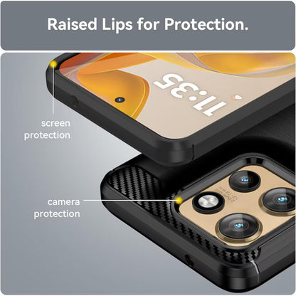 Deksel for Motorola Edge 60 Neo / Edge 50 Neo, Techsuit, Karbon, Blå