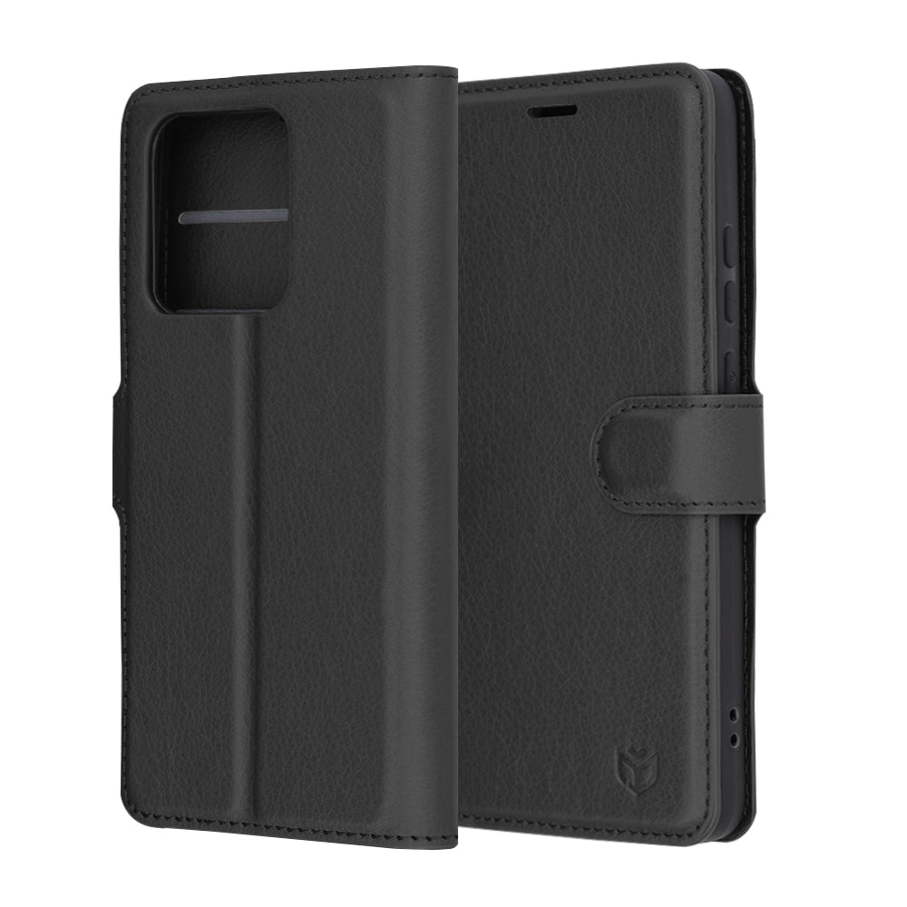 Deksel for Motorola Edge 60 Neo / Edge 50 Neo, Techsuit, Leather Folio, Svart