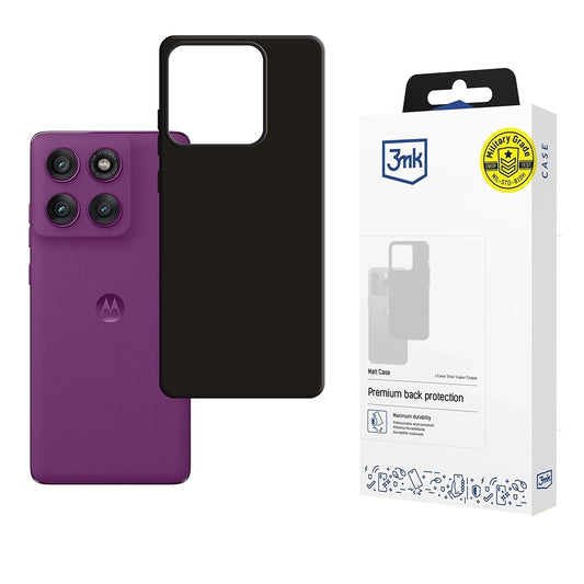 Deksel for Motorola Edge 60 Pro, 3MK, Matt svart