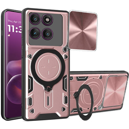 Deksel til Motorola Edge 60 Pro, Techsuit, CamGuard Pro, Rosa Gull