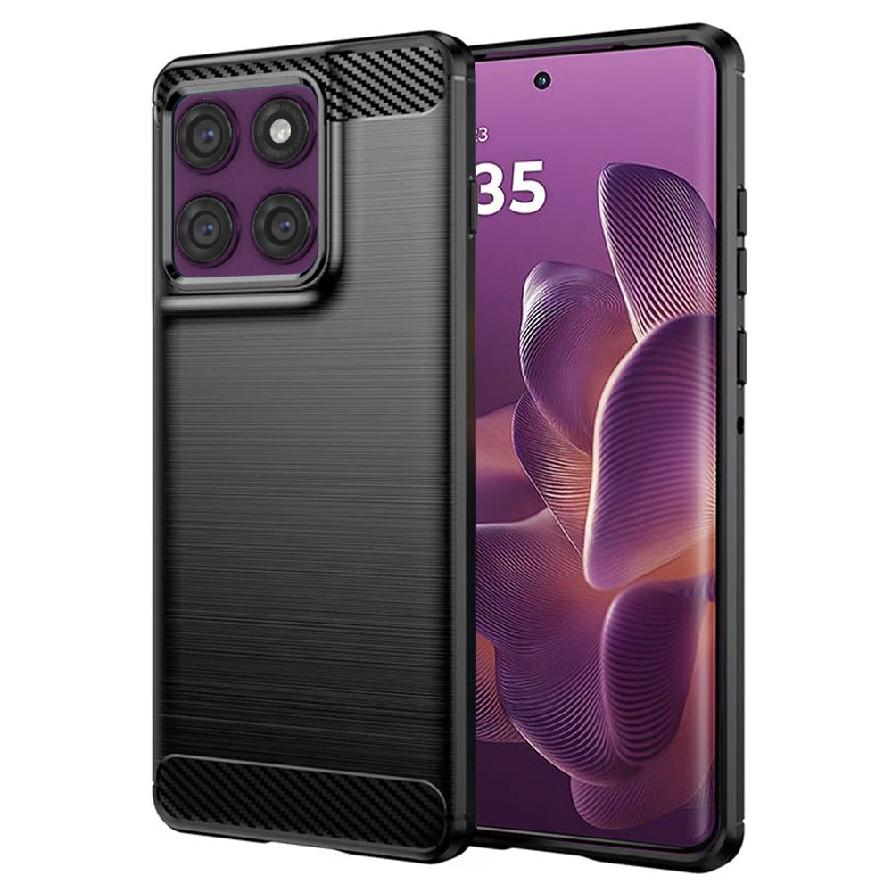 Deksel til Motorola Edge 60 Pro, Techsuit, Karbon, Svart