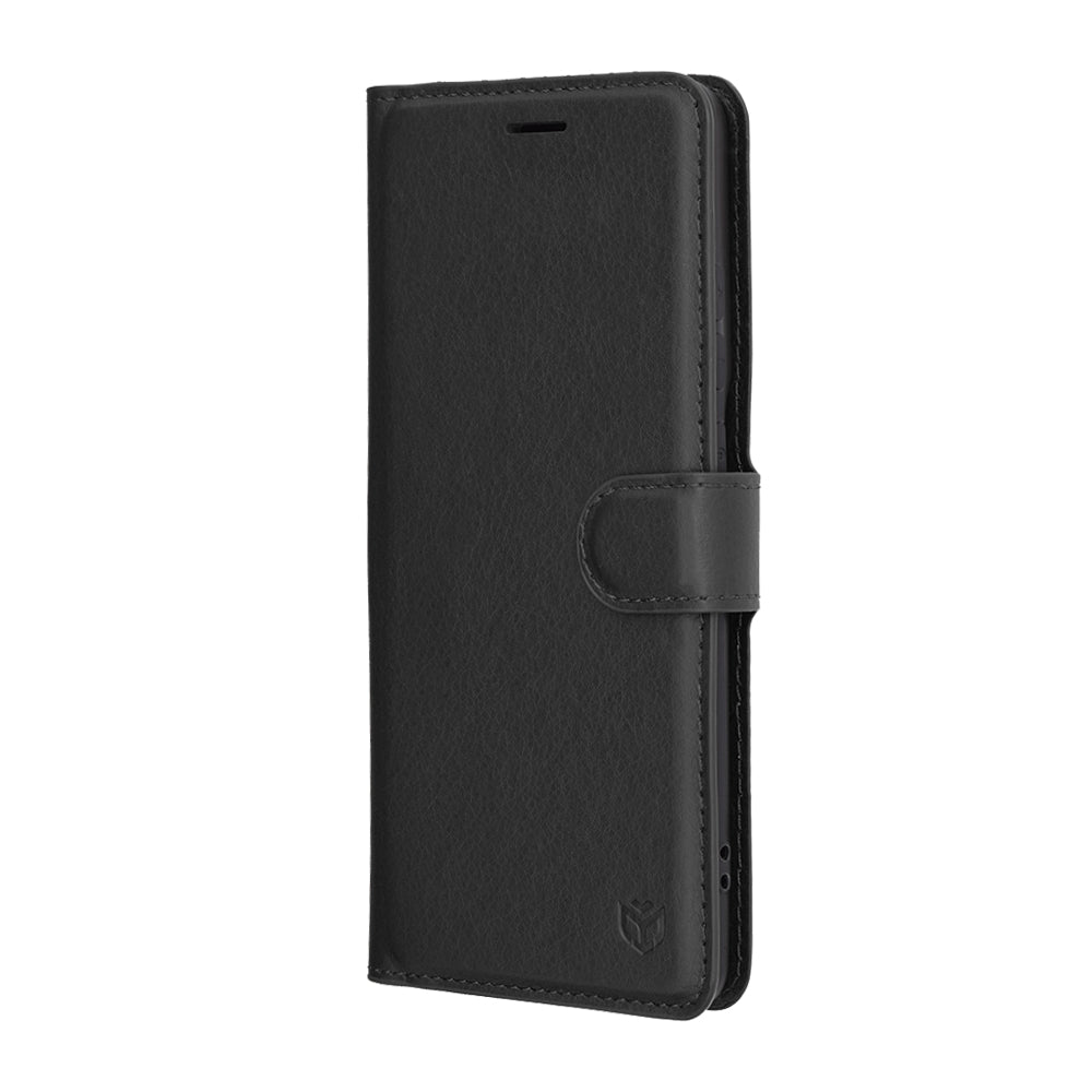 Deksel for Motorola Edge 60 Pro, Techsuit, Leather Folio, Svart