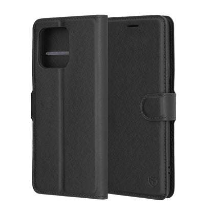Deksel for Motorola Edge 60 Pro, Techsuit, Leather Folio, Svart