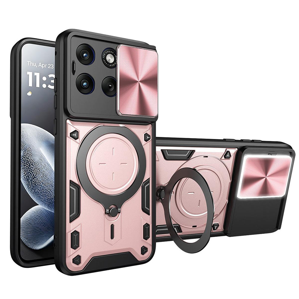 Deksel til Motorola Edge 70 Fusion, Techsuit, CamGuard Pro, Rosa Gull