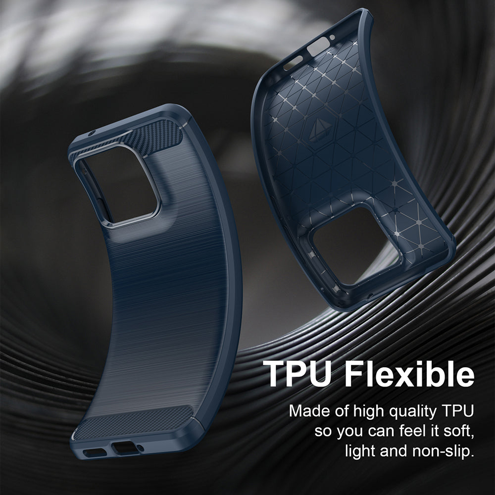 Deksel til Motorola Edge 70 Fusion, Techsuit, Karbon, Blå