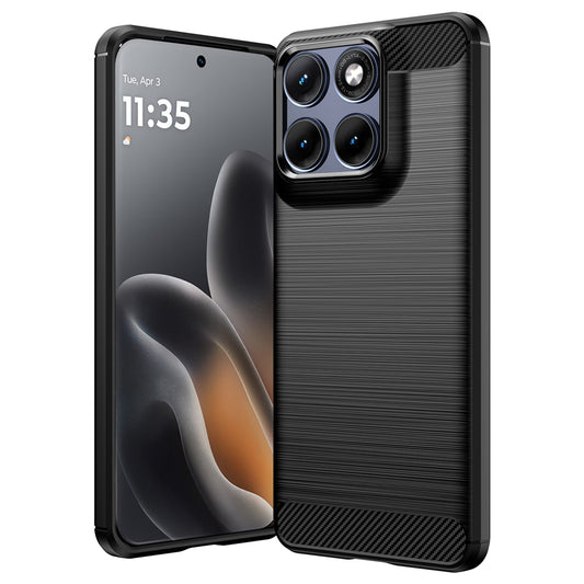 Deksel for Motorola Edge 70 Fusion, Techsuit, Karbon, Svart