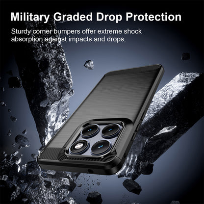 Deksel for Motorola Edge 70 Fusion, Techsuit, Karbon, Svart