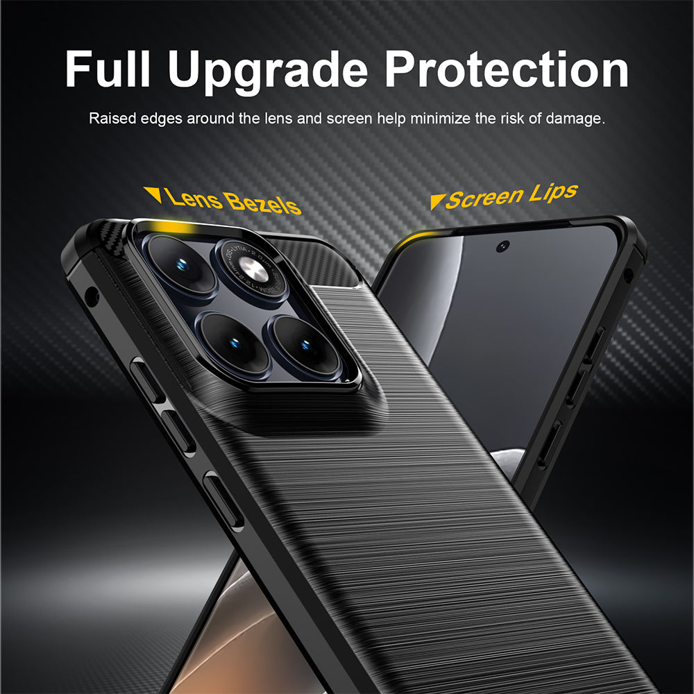 Deksel for Motorola Edge 70 Fusion, Techsuit, Karbon, Svart