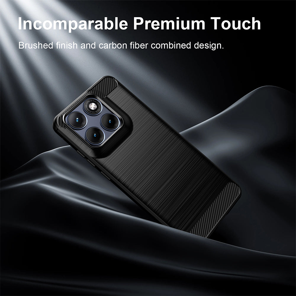 Deksel for Motorola Edge 70 Fusion, Techsuit, Karbon, Svart