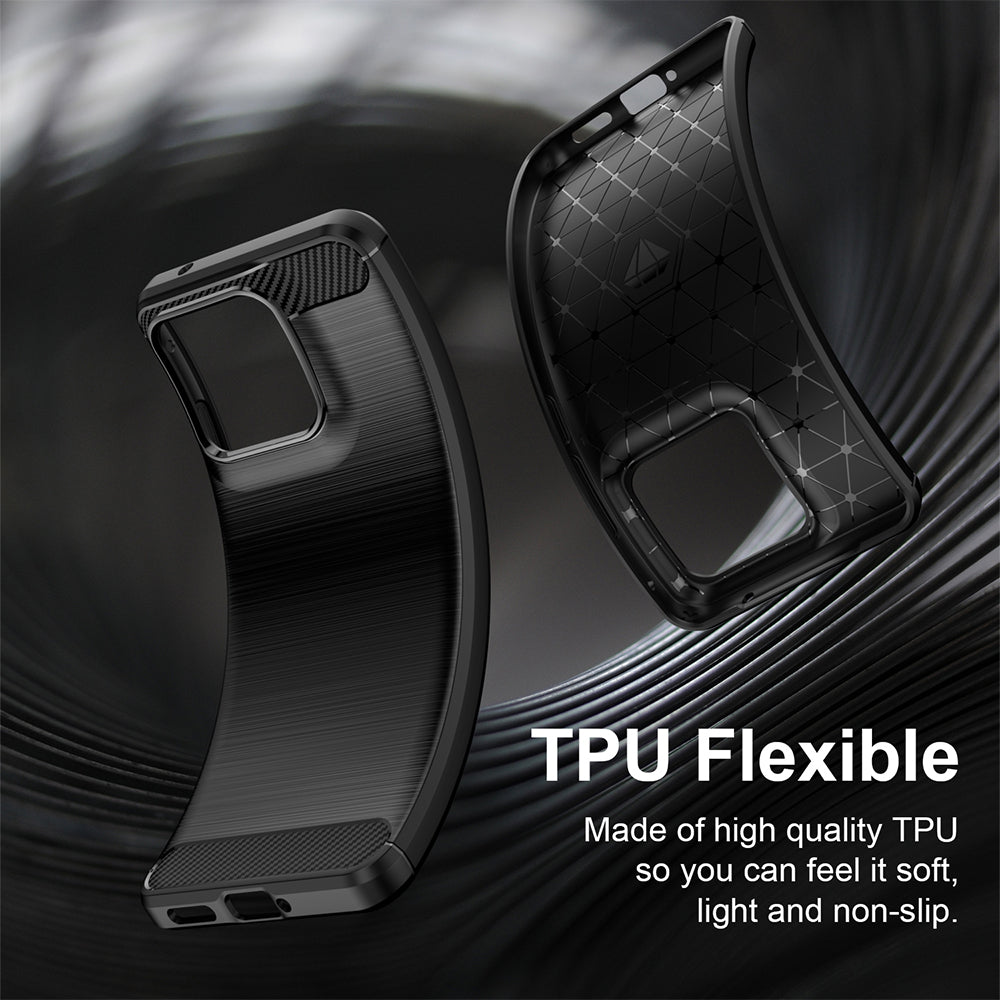 Deksel for Motorola Edge 70 Fusion, Techsuit, Karbon, Svart