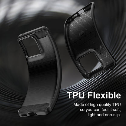 Deksel for Motorola Edge 70 Fusion, Techsuit, Karbon, Svart
