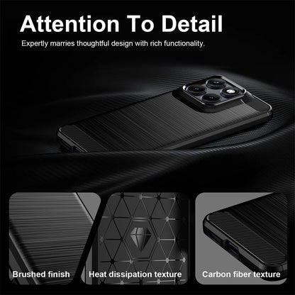 Deksel for Motorola Edge 70 Fusion, Techsuit, Karbon, Svart