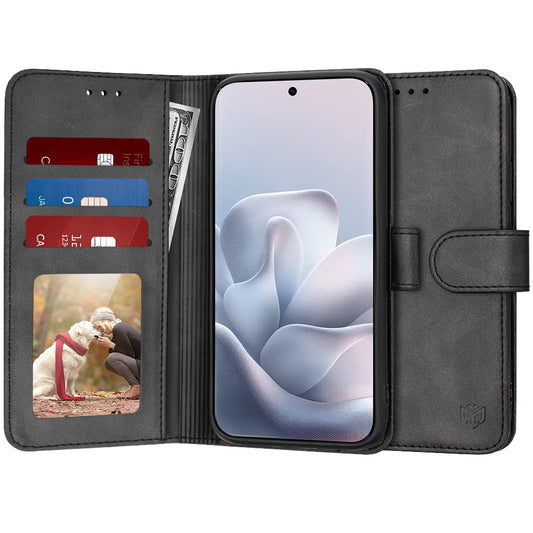 Deksel for Motorola Edge 70 Fusion, Techsuit, Diary Book, Svart