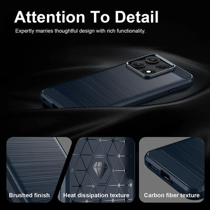 Deksel for Motorola Edge 70 Max, Techsuit, Karbon, Blå