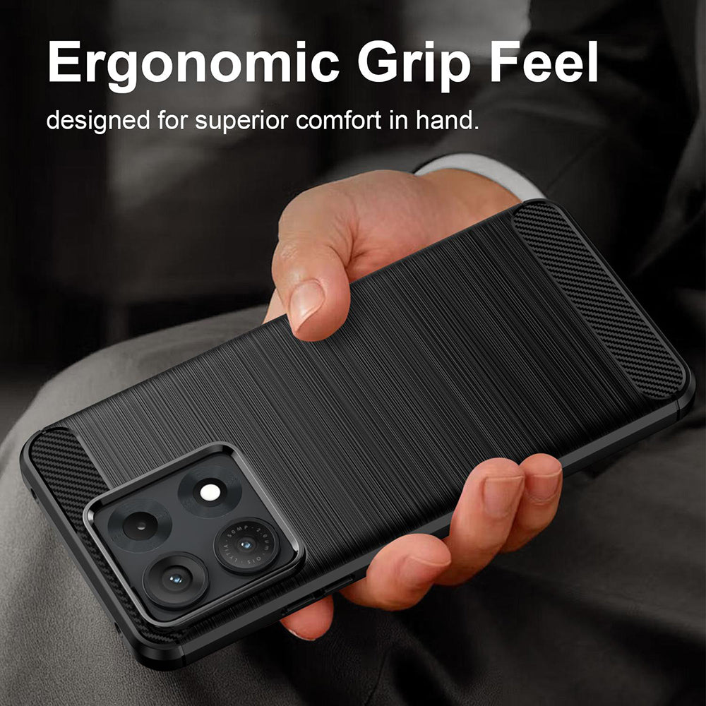 Deksel til Motorola Edge 70 Max, Techsuit, Karbon, Svart