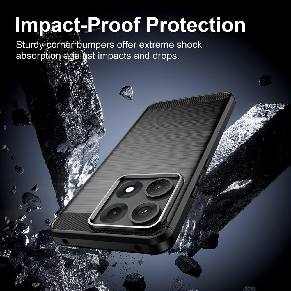 Deksel til Motorola Edge 70 Max, Techsuit, Karbon, Svart