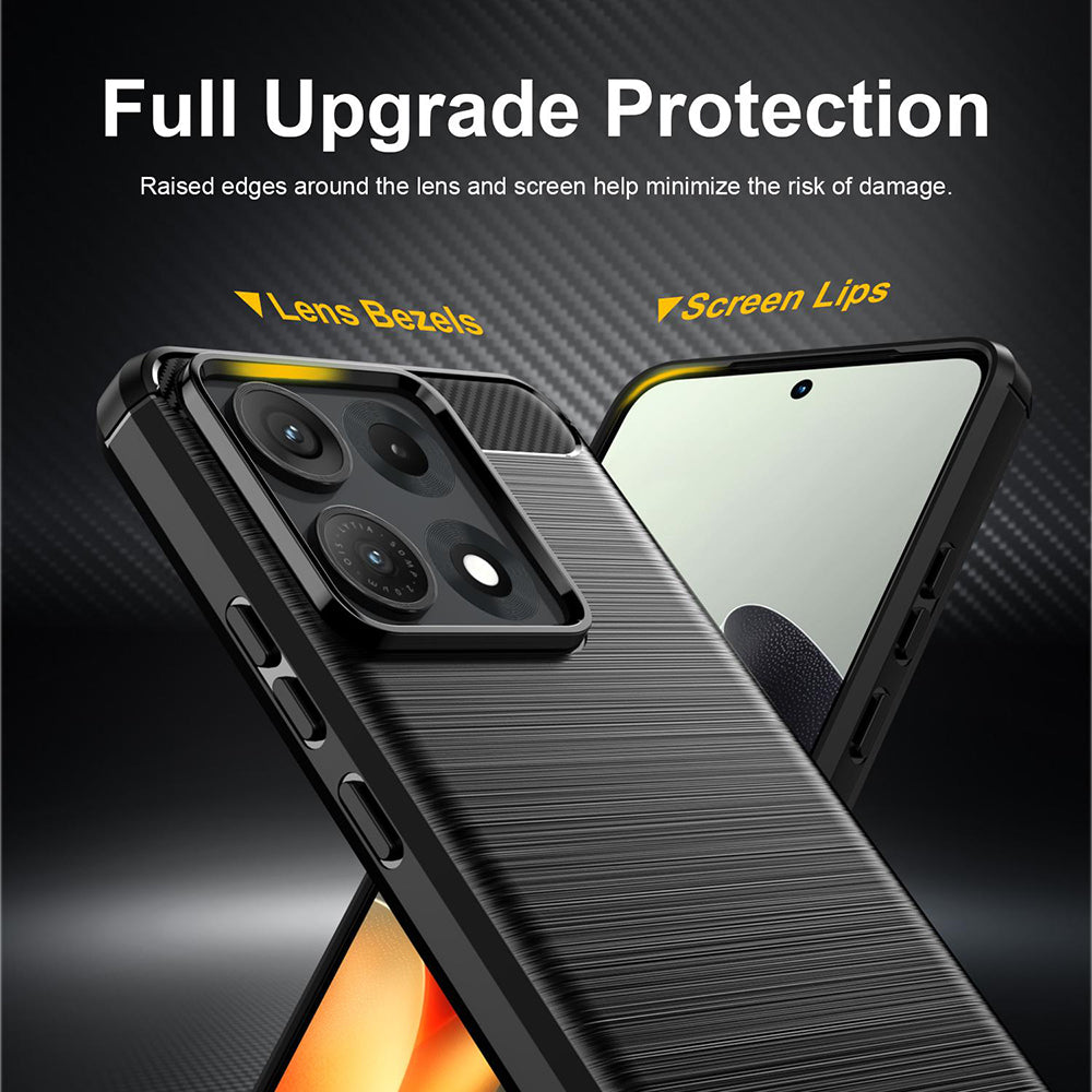 Deksel til Motorola Edge 70 Max, Techsuit, Karbon, Svart