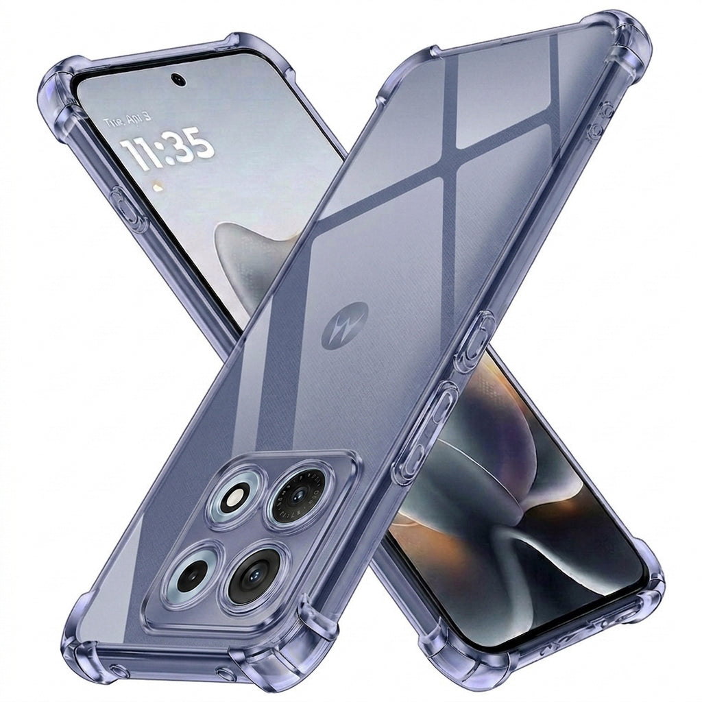 Deksel for Motorola Edge 70 Max, Techsuit, Støtsikker Klar, Røykfarget
