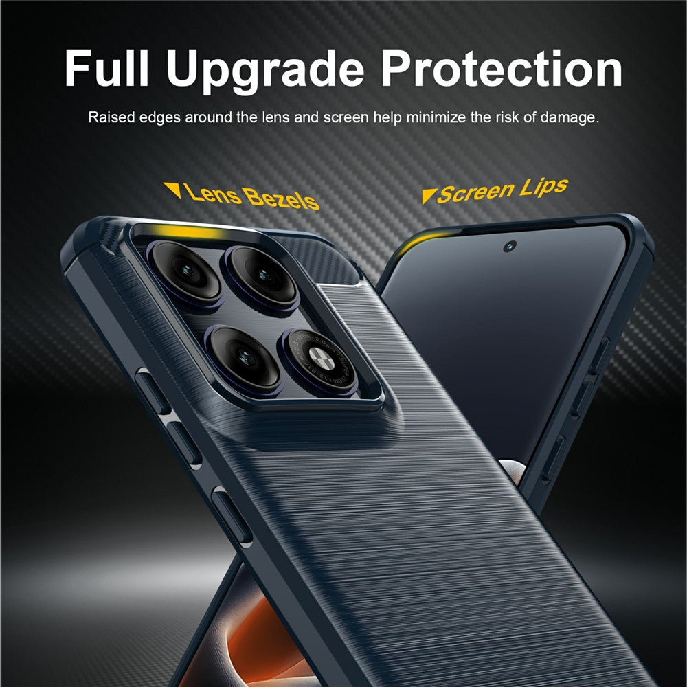 Deksel til Motorola Edge 70 Pro, Techsuit, Karbon, Blå