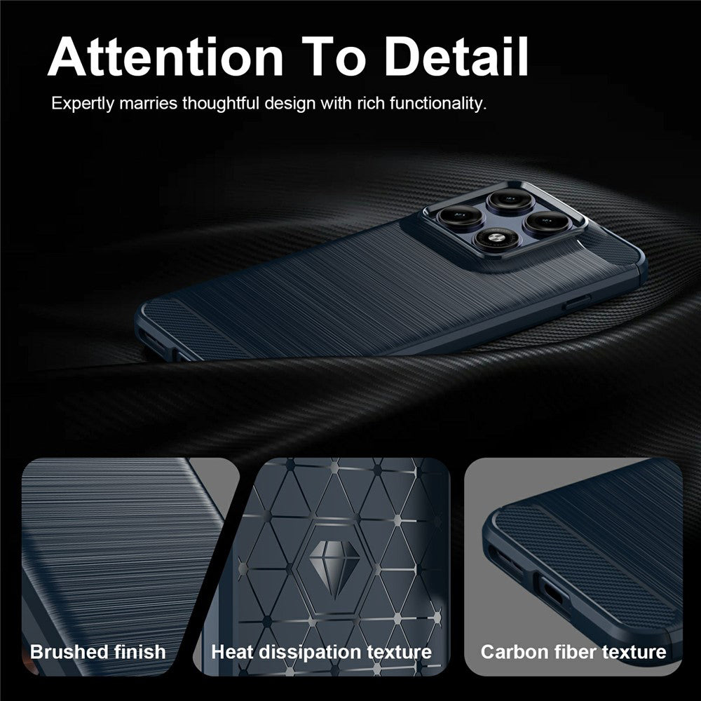 Deksel til Motorola Edge 70 Pro, Techsuit, Karbon, Blå