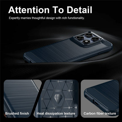 Deksel til Motorola Edge 70 Pro, Techsuit, Karbon, Blå