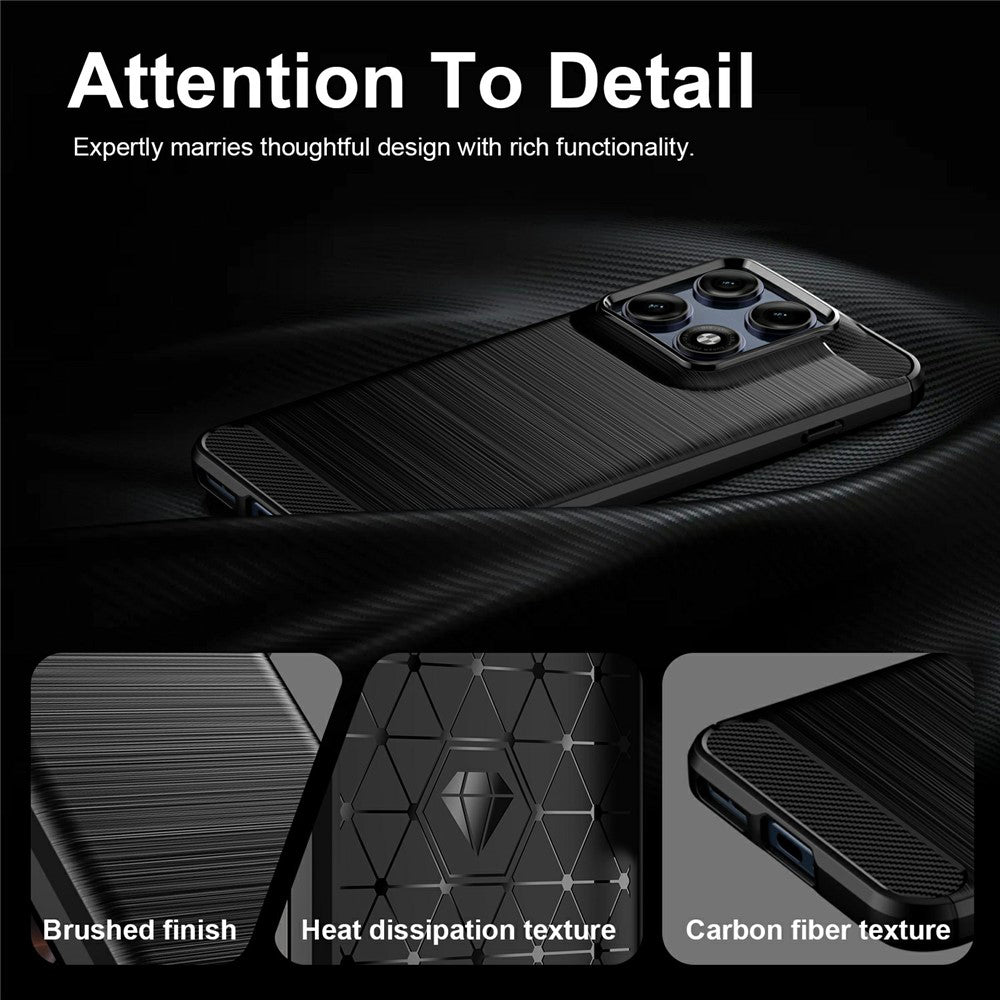 Deksel til Motorola Edge 70 Pro, Techsuit, Karbon, Svart