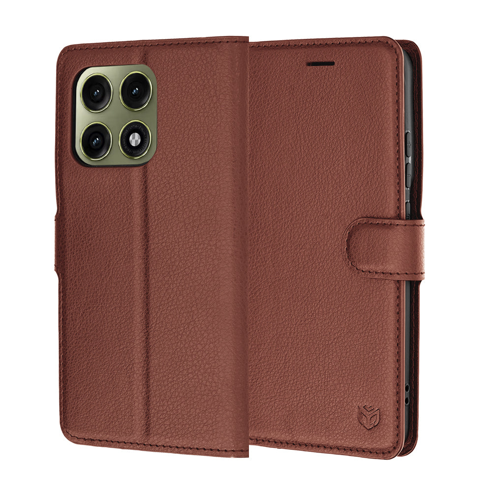 Deksel for Motorola Edge 70 Pro, Techsuit, Leather Folio, Brun
