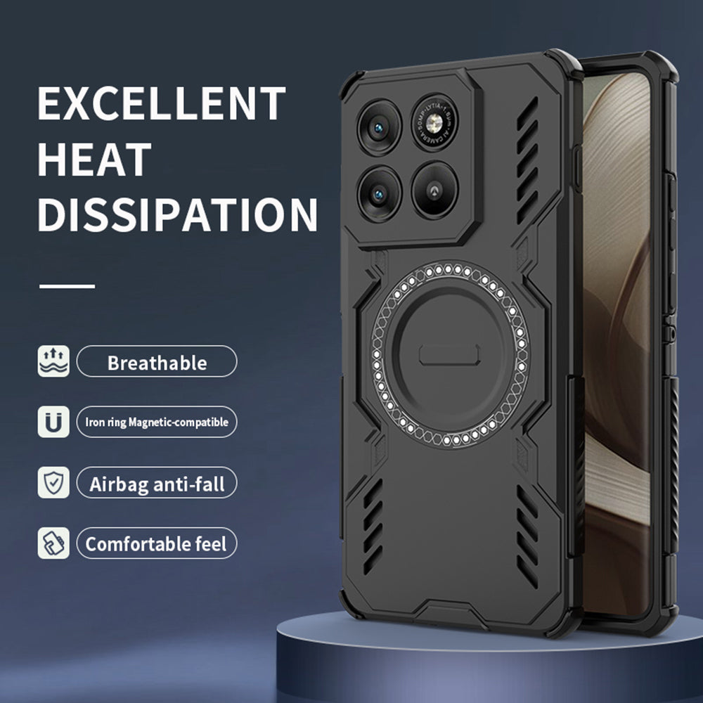 Deksel for Motorola Edge 70, Techsuit, ArmorMag, Svart