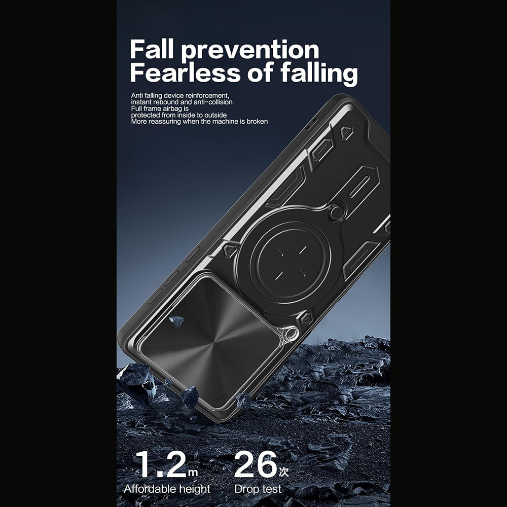 Deksel for Motorola Edge 70, Techsuit, CamGuard Pro, Lilla