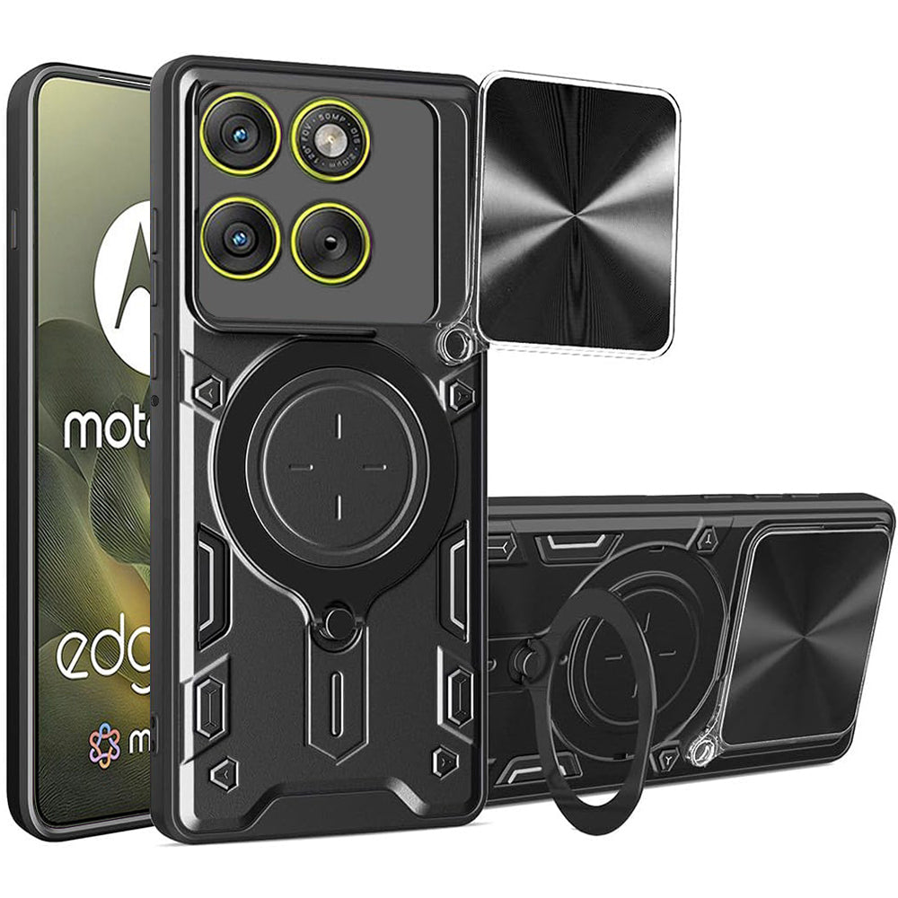 Deksel for Motorola Edge 70, Techsuit, CamGuard Pro, Svart