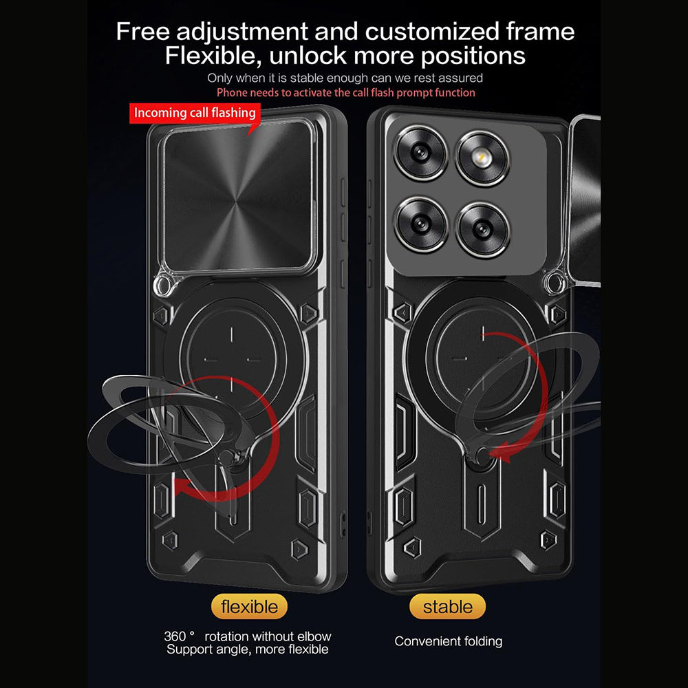 Deksel for Motorola Edge 70, Techsuit, CamGuard Pro, Svart