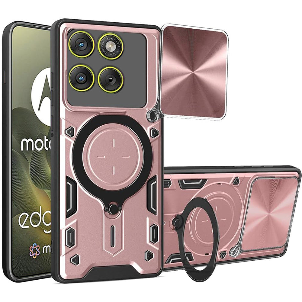 Deksel for Motorola Edge 70, Techsuit, CamGuard Pro, Roségull