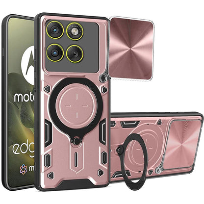 Deksel for Motorola Edge 70, Techsuit, CamGuard Pro, Roségull