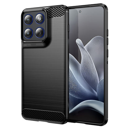 Deksel for Motorola Edge 70, Techsuit, Karbon, Svart