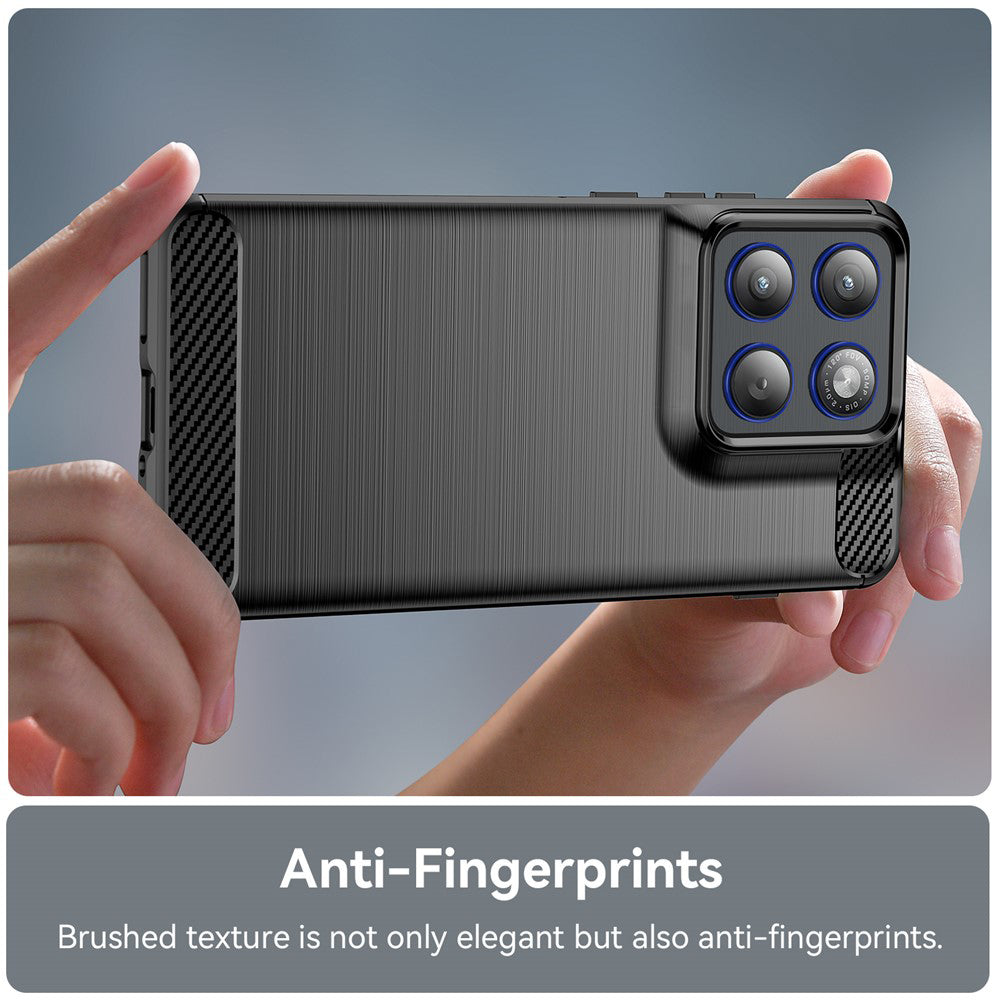 Deksel for Motorola Edge 70, Techsuit, Karbon, Svart