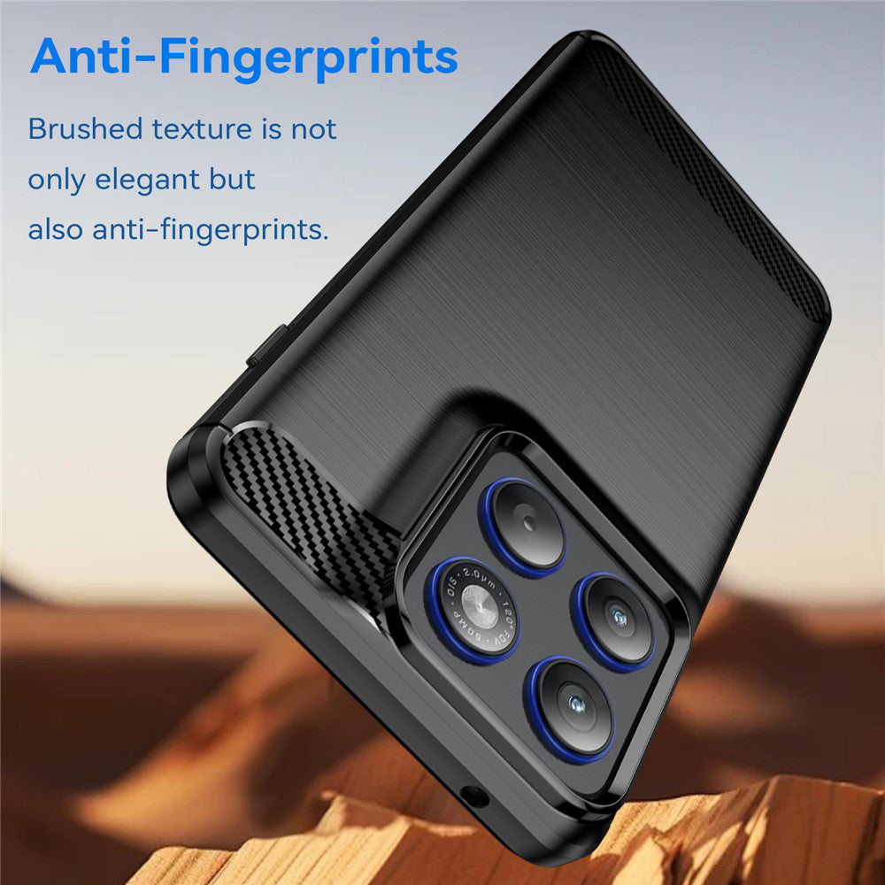 Deksel for Motorola Edge 70, Techsuit, Karbon, Svart