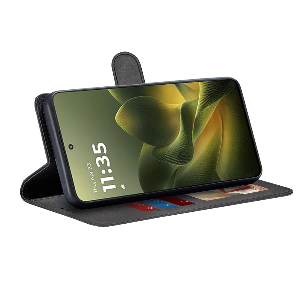 Deksel for Motorola Edge 70, Techsuit, Diary Book, Svart