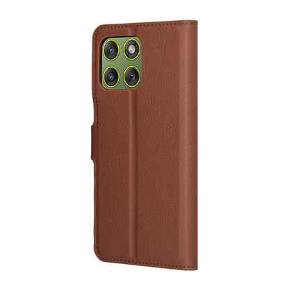 Deksel for Motorola Edge 70, Techsuit, Leather Folio, Brun