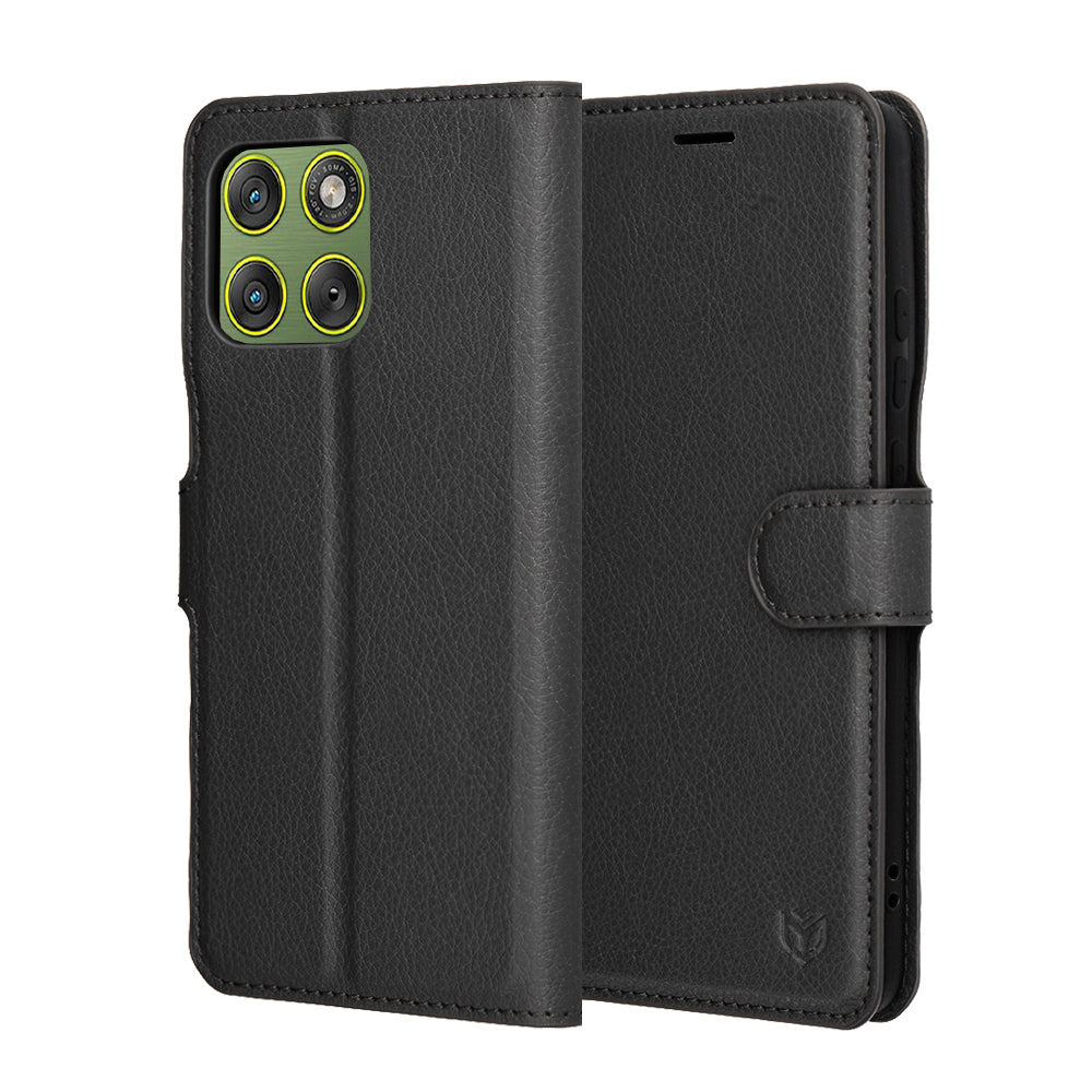 Deksel for Motorola Edge 70, Techsuit, Leather Folio, Svart