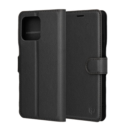 Deksel for Motorola Edge 70, Techsuit, Leather Folio, Svart