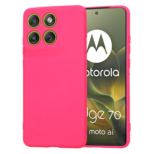 Deksel for Motorola Edge 70, Techsuit, SoftFlex, Mørk Rosa