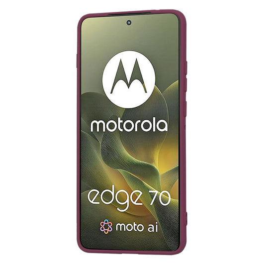 Deksel for Motorola Edge 70, Techsuit, SoftFlex, Kirsebærrød