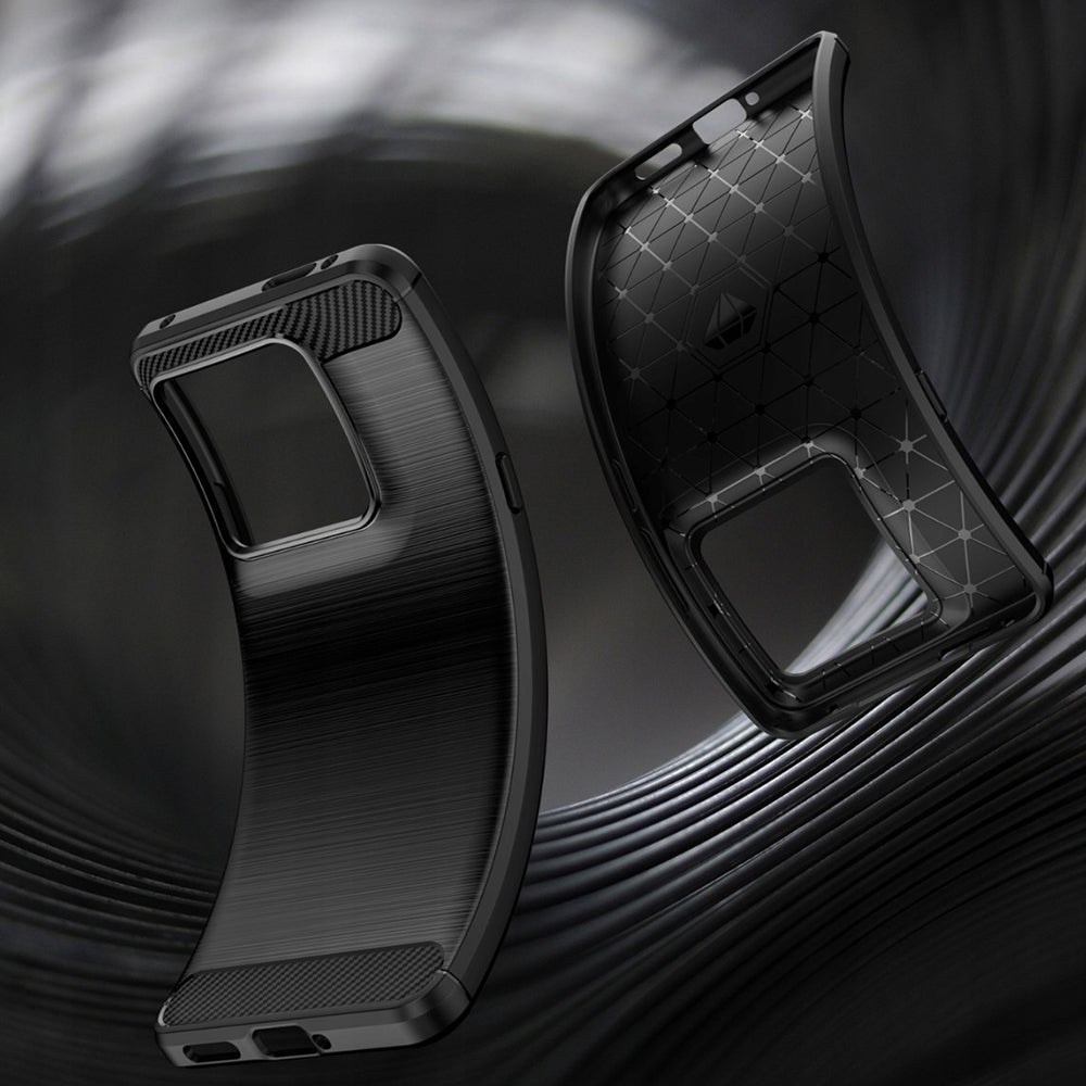 Deksel for Motorola Edge 70 Ultra / Signature, Techsuit, Karbon, Svart