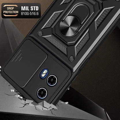 Deksel for Motorola Moto G15 / G15 Power, Techsuit, CamShield, Svart