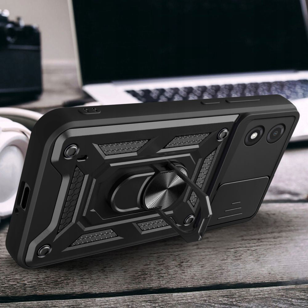 Deksel til Motorola Moto E13, Techsuit, CamShield, Svart